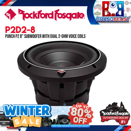Rockford Fosgate P2D2-8 Punch 8" P2 2-Ohm DVC Subwoofer