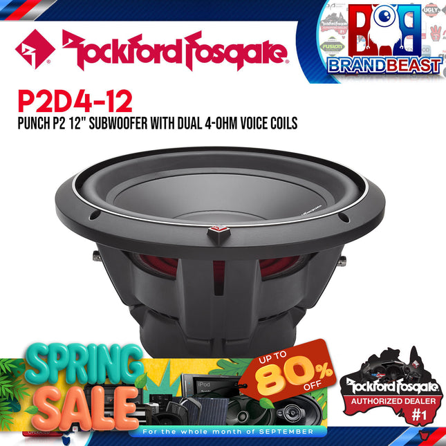 Rockford Fosgate P2D4-12 Punch 12" P2 4-Ohm DVC Subwoofer