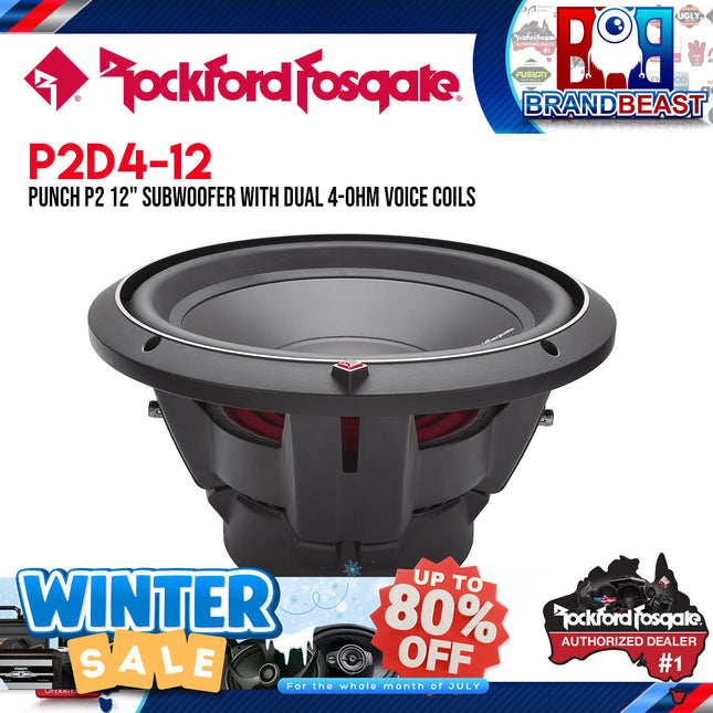 Rockford Fosgate P2D4-12 Punch 12" P2 4-Ohm DVC Subwoofer