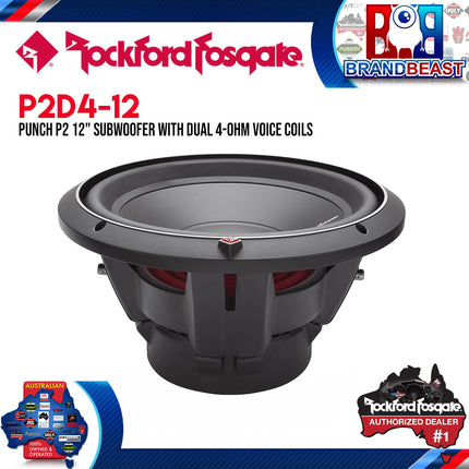 Rockford Fosgate P2D4-12 Punch 12" P2 4-Ohm DVC Subwoofer