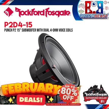 Rockford Fosgate P2D4-15 Punch 15" P2 4-Ohm DVC Subwoofer