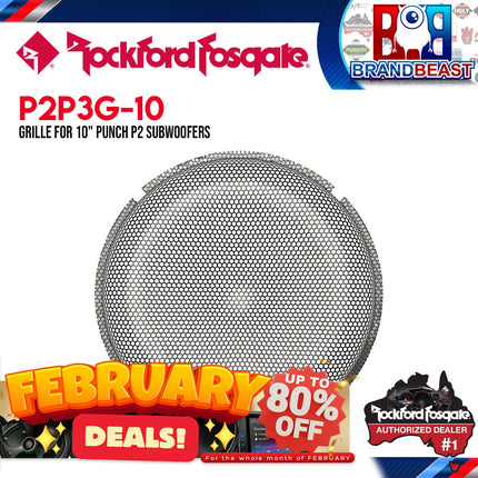 Rockford Fosgate P2P3G-10 10" Stamped Mesh Grille Insert