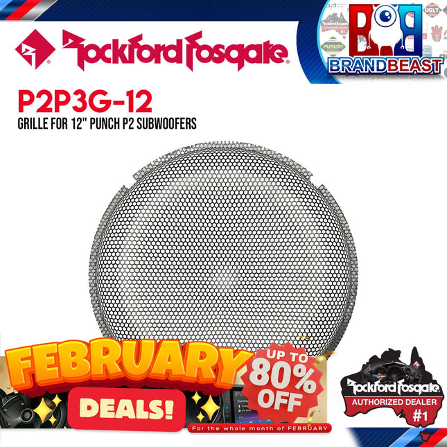 Rockford Fosgate P2P3G-12 12" Stamped Mesh Grille Insert