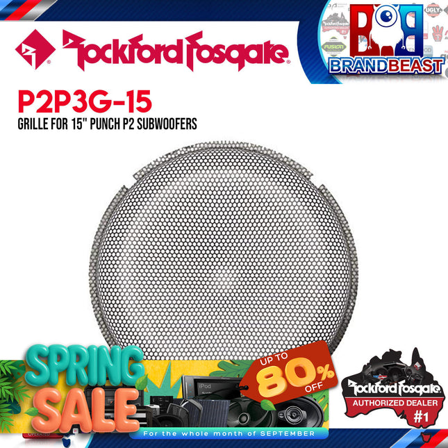 Rockford Fosgate P2P3G-15 15" Stamped Mesh Grille Insert