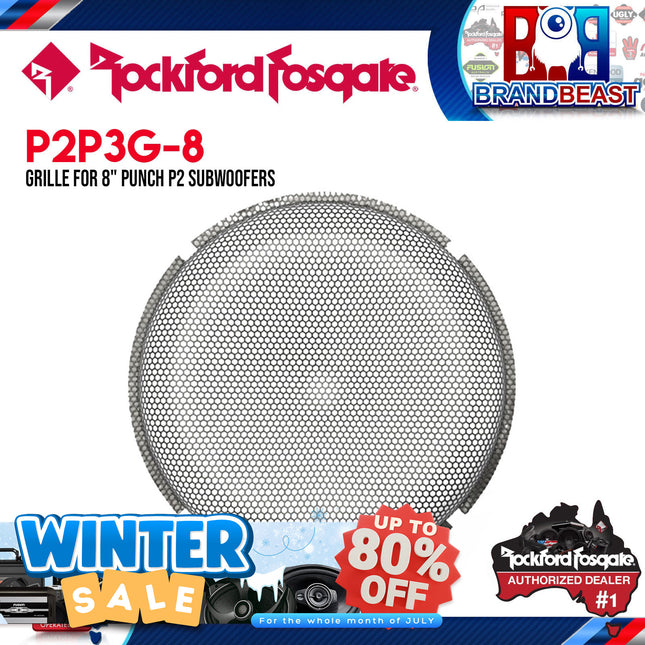 Rockford Fosgate P2P3G-8 8" Stamped Mesh Grille Insert