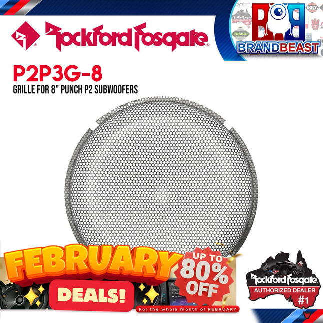 Rockford Fosgate P2P3G-8 8" Stamped Mesh Grille Insert