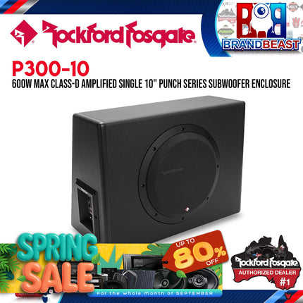Rockford Fosgate P300-10 Punch Single 10" 300 Watt Amplified Subwoofer