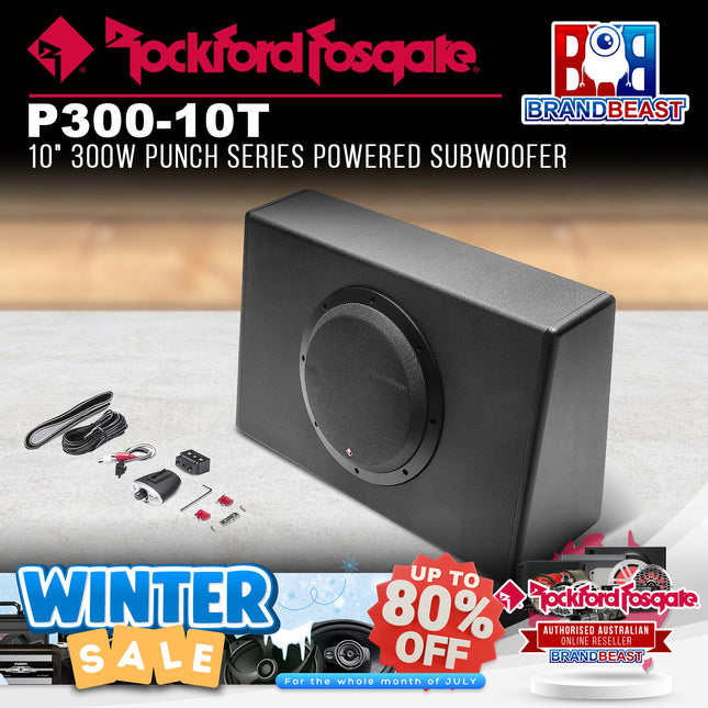 Rockford Fosgate P300-10T Punch 10" 300-Watt Powered Truck Enclosure