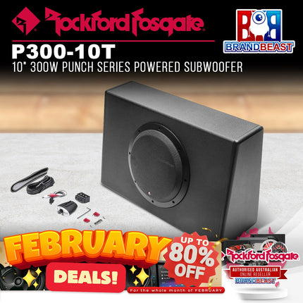 Rockford Fosgate P300-10T Punch 10" 300-Watt Powered Truck Enclosure