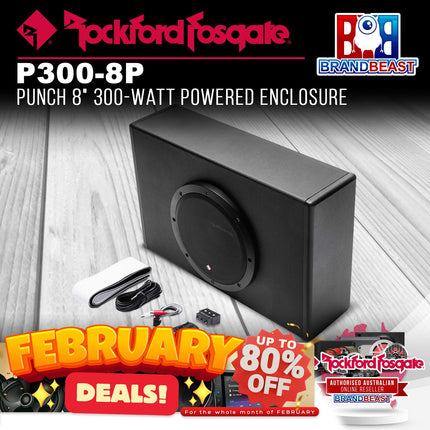 Rockford Fosgate P300-8P Punch 8" 300-Watt Powered Enclosure