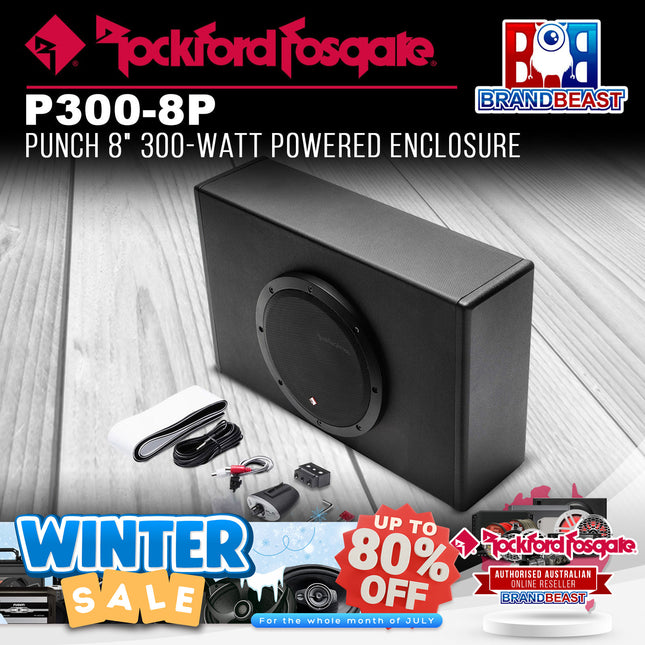 Rockford Fosgate P300-8P Punch 8" 300-Watt Powered Enclosure