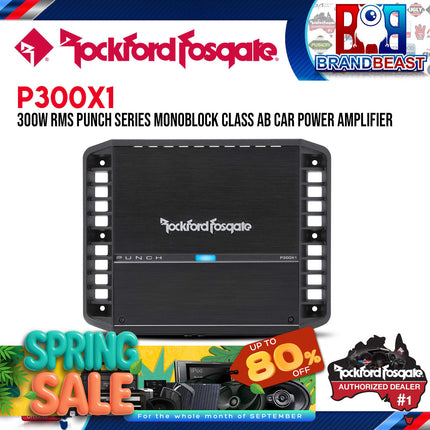 Rockford Fosgate P300X1 Punch 300 Watt Full-Range Mono Amplifier