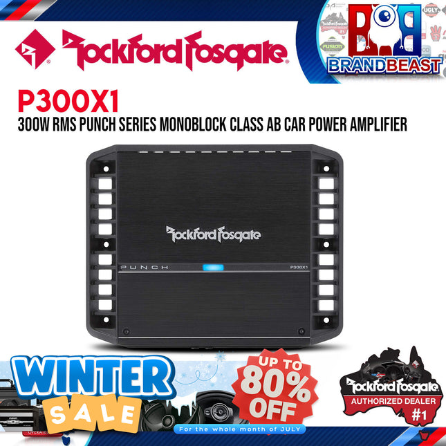 Rockford Fosgate P300X1 Punch 300 Watt Full-Range Mono Amplifier