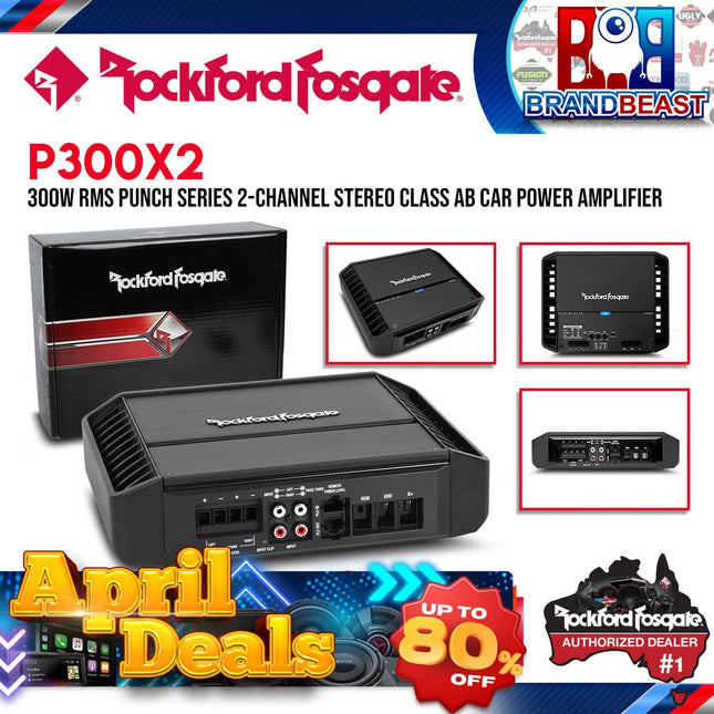 Rockford Fosgate P300X2 Punch 300 Watt 2-Channel Amplifier