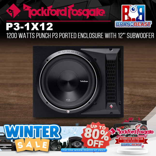 Rockford Fosgate P3-1X12 Punch Single P3 12" Loaded Enclosure
