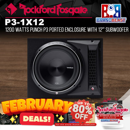 Rockford Fosgate P3-1X12 Punch Single P3 12" Loaded Enclosure