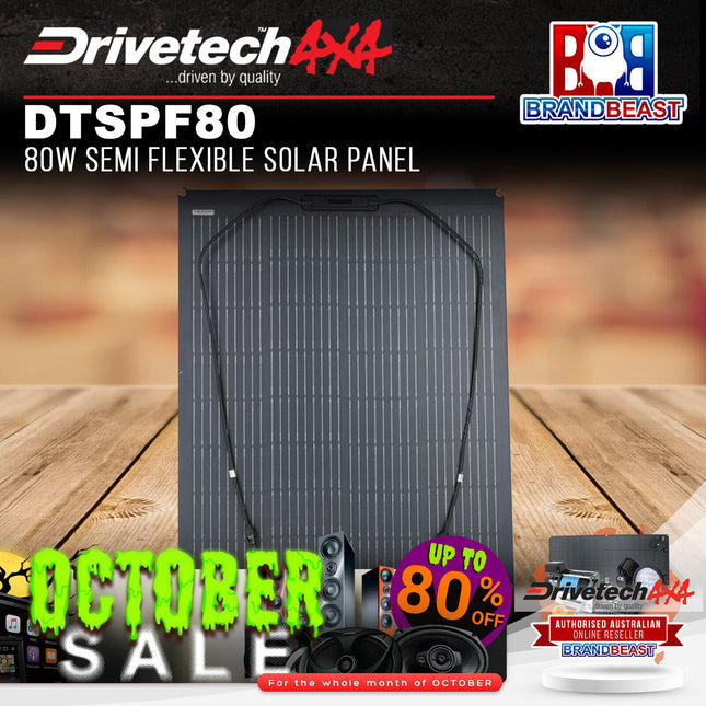 Drivetech4X4 DTSPF80 80W Semi Flexible Solar Panel