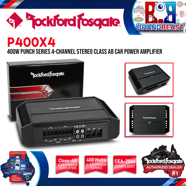 Rockford Fosgate P400X4 Punch 400 Watt 4-Channel Amplifier