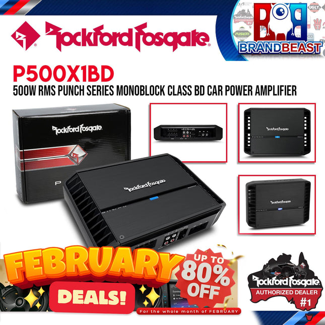 Rockford Fosgate P500X1bd Punch 500 Watt Class-bd Mono Amplifier