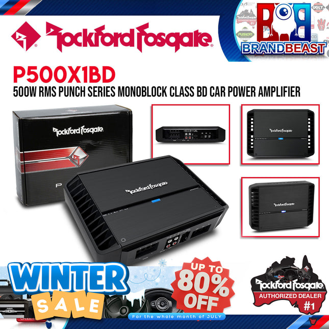 Rockford Fosgate P500X1bd Punch 500 Watt Class-bd Mono Amplifier