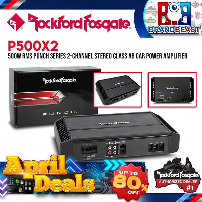 Rockford Fosgate P500X2 Punch 500 Watt 2-Channel Amplifier