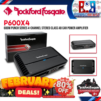 Rockford Fosgate P600X4 Punch 600 Watt 4-Channel Amplifier