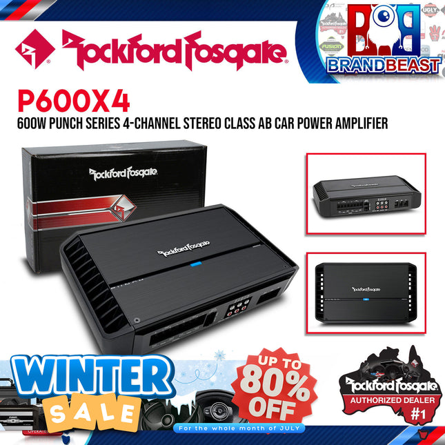 Rockford Fosgate P600X4 Punch 600 Watt 4-Channel Amplifier