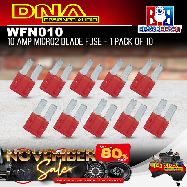 DNA WFN010 10 Amp Micro2 Fuse - 1 Pack Of 10