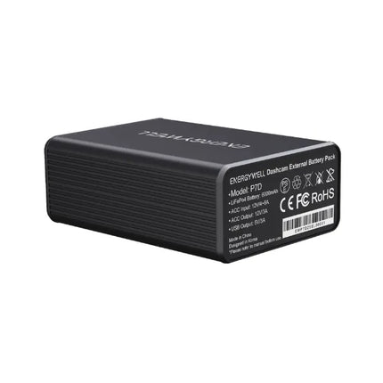 EnergyWell P7D 12.8V 6000mAh LiFePO4 Dash Cam Battery Pack