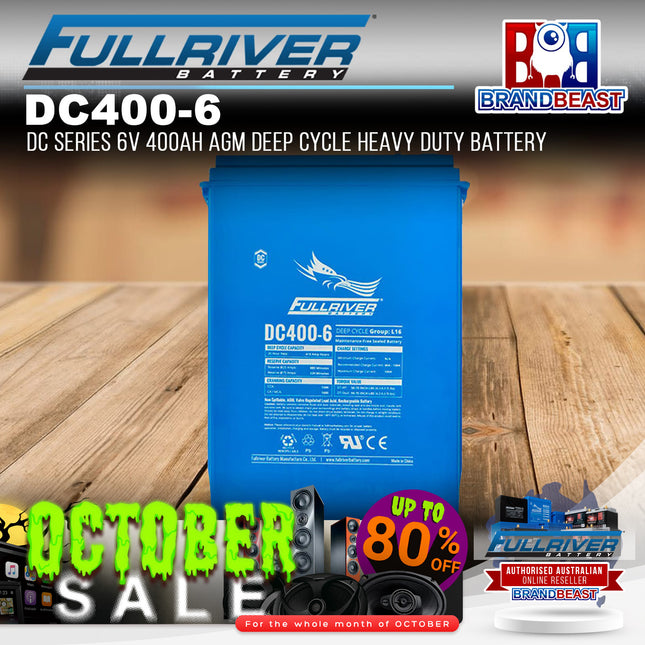 Fullriver DC400-6 DC Series 6V 400Ah AGM Deep Cycle Heavy Duty Battery