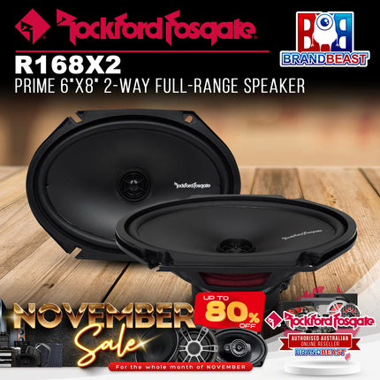 Rockford Fosgate R168X2 Prime 6"x8" 2-Way Full-Range Speaker