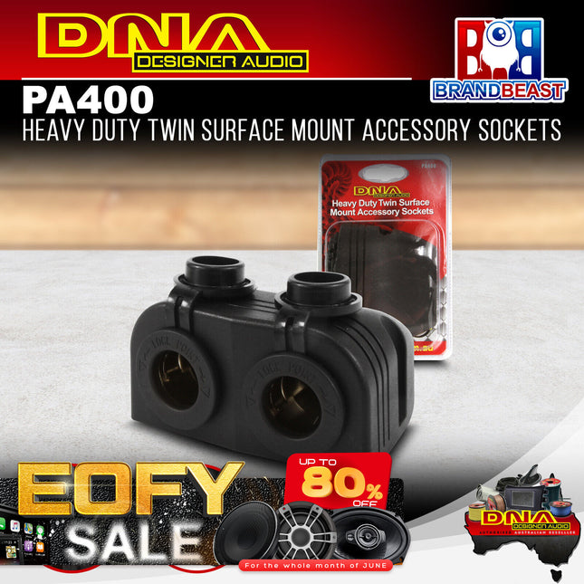 DNA PA400 Heavy Duty Twin Surface Mount Accessory Sockets