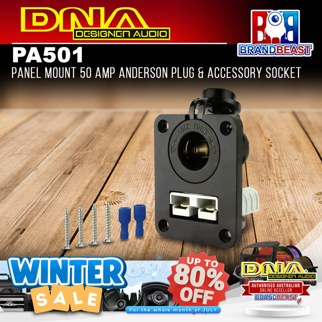 DNA PA501 Panel Mount 50 Amp Anderson Plug & Accessory Socket