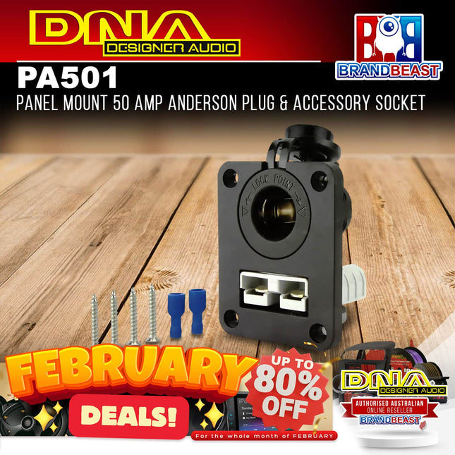 DNA PA501 Panel Mount 50 Amp Anderson Plug &amp; Accessory Socket