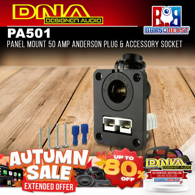 DNA PA501 Panel Mount 50 Amp Anderson Plug & Accessory Socket