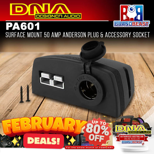 DNA PA601 Surface Mount 50 Amp Anderson Plug &amp; Accessory Socket