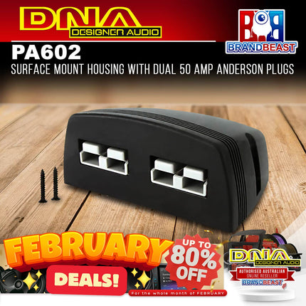 DNA PA602 Surface Mount Housing With Dual 50 Amp Anderson Plugs