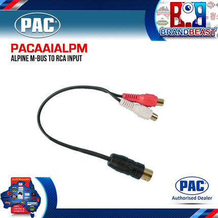 PAC AAIALPM Auxiliary Audio Input Cable For Alpine M-Bus Equipped Radios