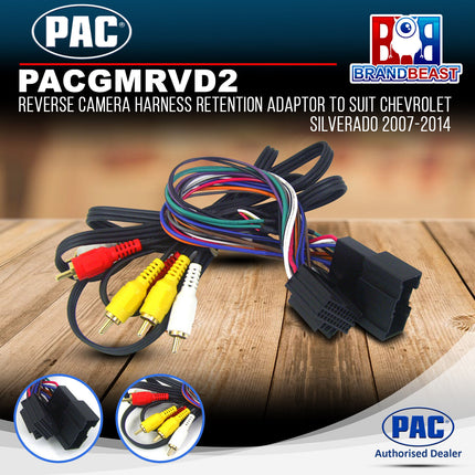 PAC GMRVD2 Reverse Camera Harness Retention Adaptor To Suit Chevrolet Silverado