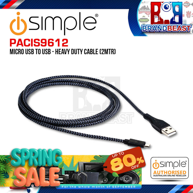 iSimple PACIS9612 2-Metres uLinxMAX USB To Micro USB Cable