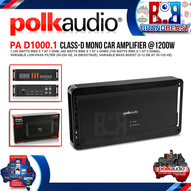 Polk Audio PA D1000.1 1200W PA D Series Monoblock Class D Amplifier