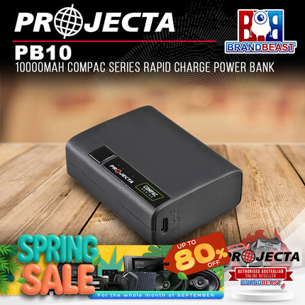PROJECTA PB10 10000mAh COMPAC Series Rapid Charge Power Bank