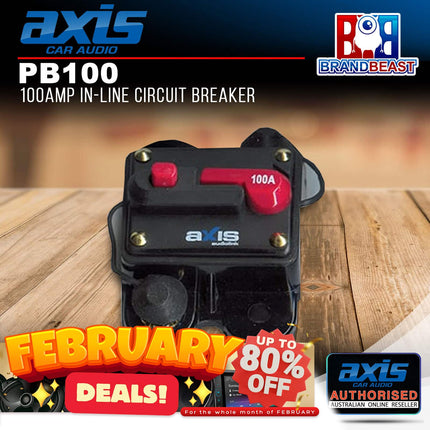 Axis PB100 100Amp In-Line Circuit Breaker