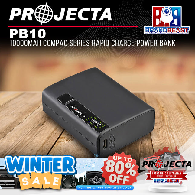 PROJECTA PB10 10000mAh COMPAC Series Rapid Charge Power Bank