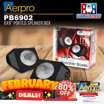 Aerpro PB6902 6 x 9" Angled Ported MDF Speaker Box - 1 PR