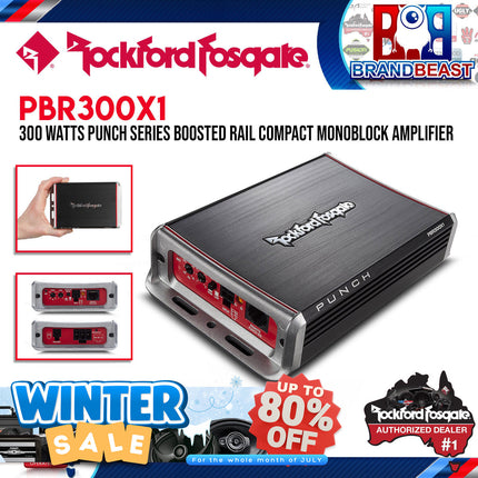 Rockford Fosgate PBR300X1 Punch 300 Watt Mono Amplifier