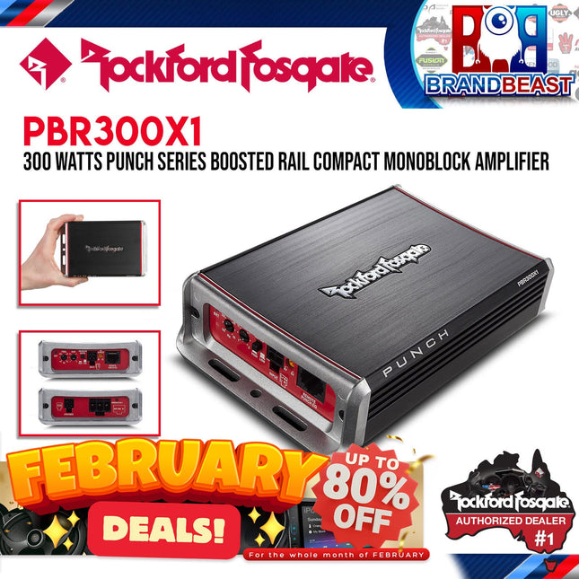 Rockford Fosgate PBR300X1 Punch 300 Watt Mono Amplifier