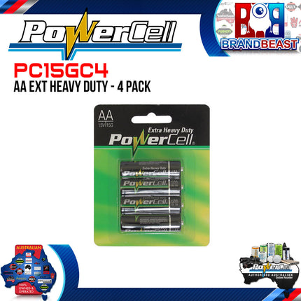 Powercell PC15GC4 AA Extra Heavy Duty 4 Pack