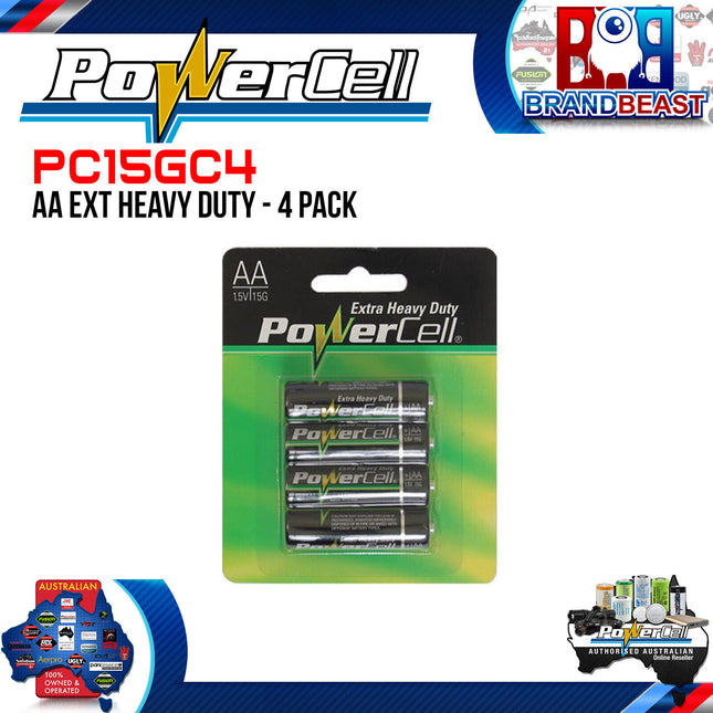 Powercell PC15GC4 AA Extra Heavy Duty 4 Pack