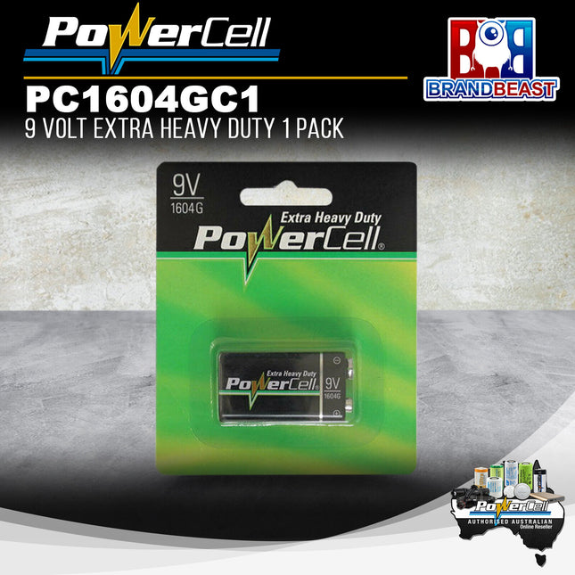 PowerCell PC1604GC1 9V Extra Heavy Duty Battery
